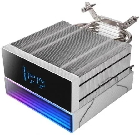 Mars Gaming Refrigeración CPU A-RGB MCPU-LCD Blanco 120mm ARGB 6 Heatpipes TDP 300W Intel AMD